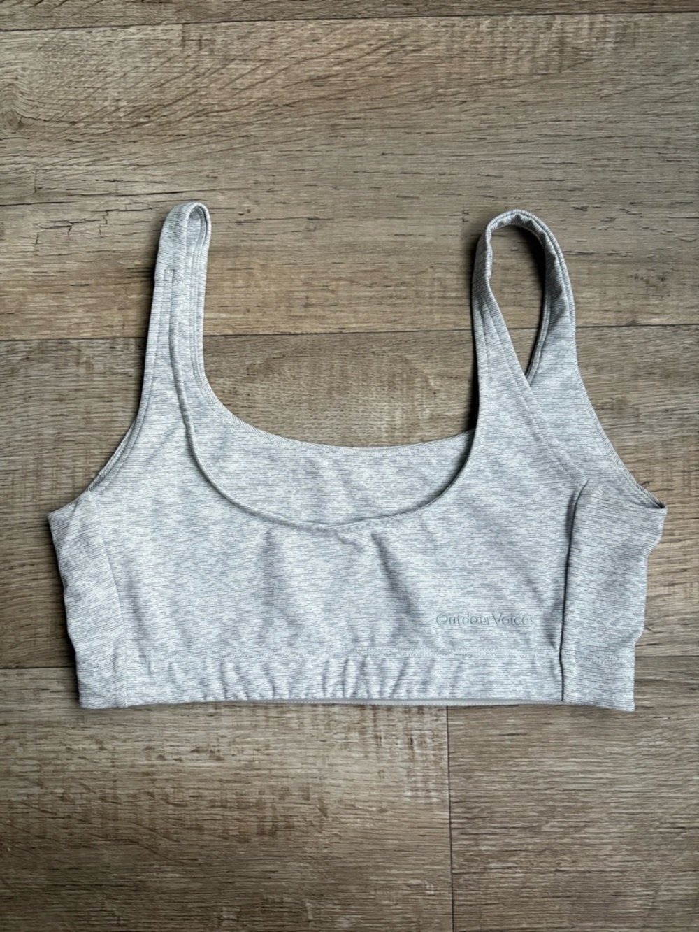 Outdoor Voices Double Time Mélange Sports Bra in Heathered Grey Sz Medium - Picture 4 of 5